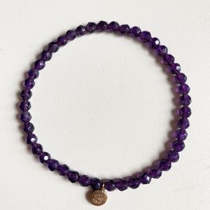 Satya stretch bracelet, like new. Amethyst Ganesha